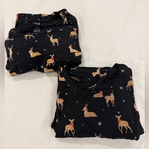 Kite Baby - His and Hers Matching Jogger Pajama Set in Midnight Deer